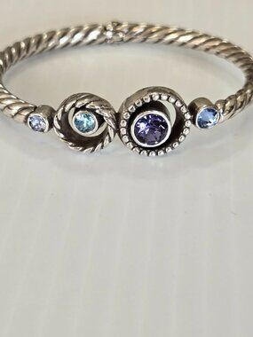 NWOT Brighton Halo Silver Bangle Bracelet